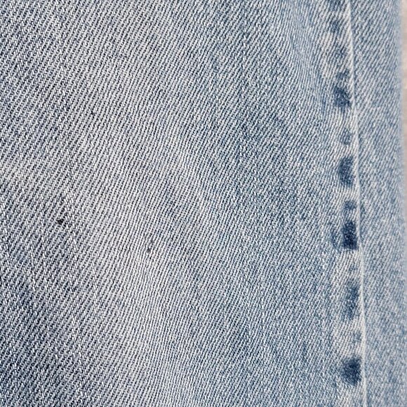 Levis 505 Straight Jeans 36 x 29.5 Mens Denim Light Blue Whiskering Blue 36 x 30 - Picture 7 of 16